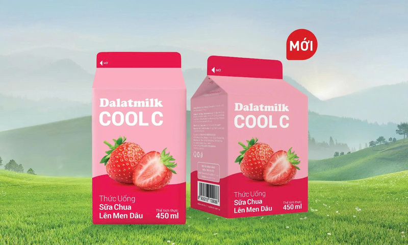 Dalatmilk giới thiệu thức uống sữa chua lên men vị dâu