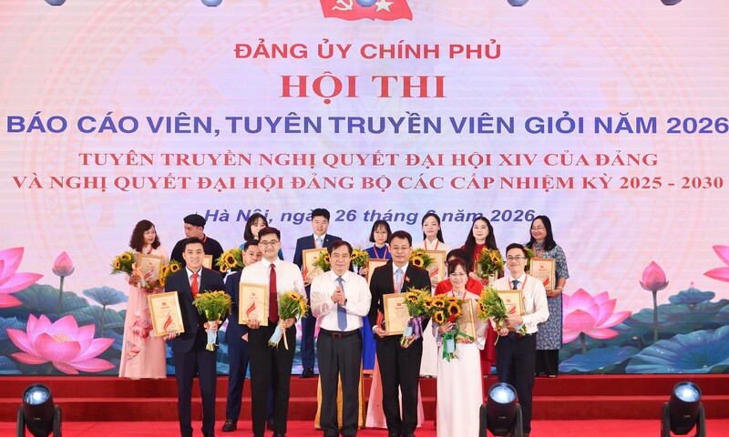 Phóng viên Báo Công Thương đoạt giải Ba Hội thi Báo cáo viên, Tuyên truyền viên giỏi Đảng bộ Chính phủ năm 2026