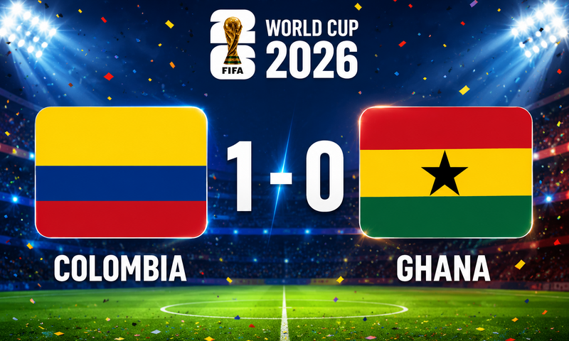 Jhon Arias lập công, Colombia hạ Ghana 1-0 ghi tên vào vòng 1/8