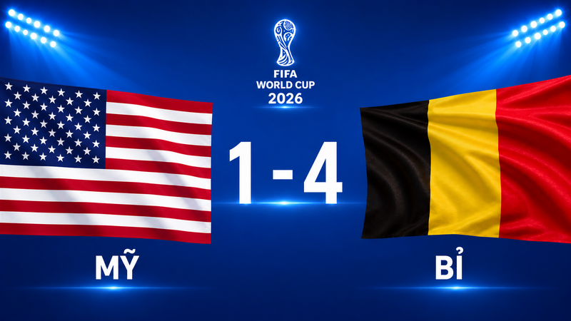 Bỉ thắng đậm chủ nhà Mỹ 4-1, hiên ngang vào tứ kết World Cup 2026