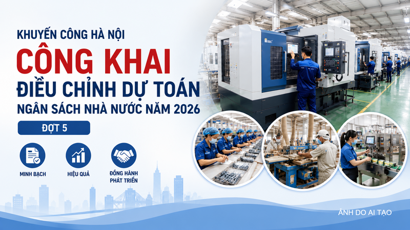 Khuyến công Hà Nội  điều chỉnh dự toán ngân sách đợt 5 