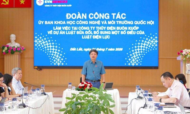 Đoàn công tác của Quốc hội làm việc tại Công ty Thủy điện Buôn Kuốp