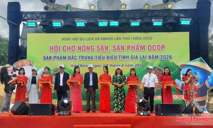 Khai mạc hội chợ nông sản, OCOP tại Ngày hội du lịch Kbang năm 2026
