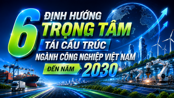 Infographic | 6 định hướng trọng tâm tái cấu trúc ngành công nghiệp VN