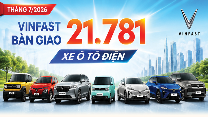 Infographic | Tháng 7/2026: VinFast bàn giao 21.781 xe ô tô điện