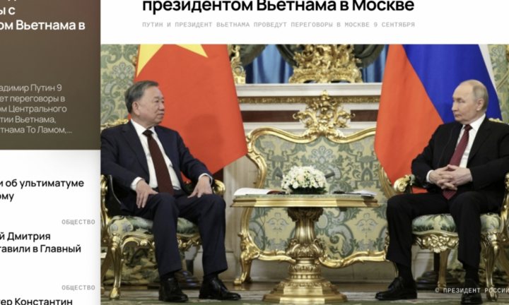 Truyền thông Nga quan tâm đặc biệt chuyến thăm của Tổng Bí thư, Chủ tịch nước Tô Lâm