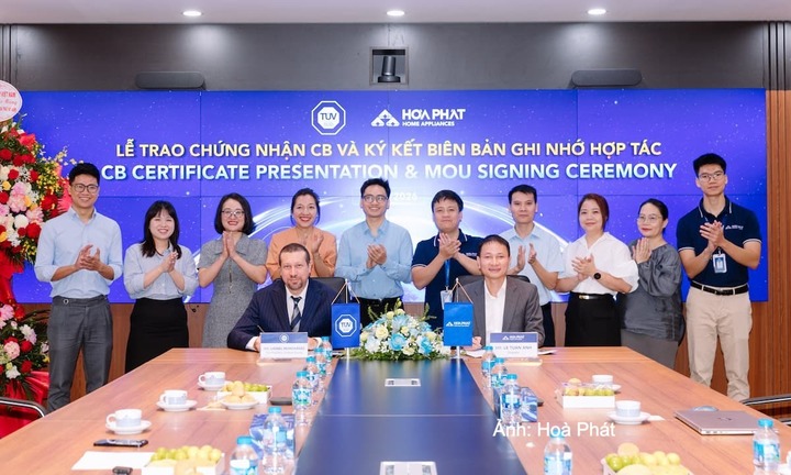 Điện máy gia dụng Hòa Phát đạt chứng nhận CB của TÜV SÜD cho bếp từ