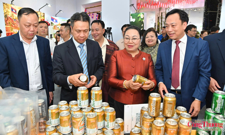 Khai mạc Tuần lễ sản phẩm Việt Nam - Lào 'Hoa đẹp Chăm Pa'