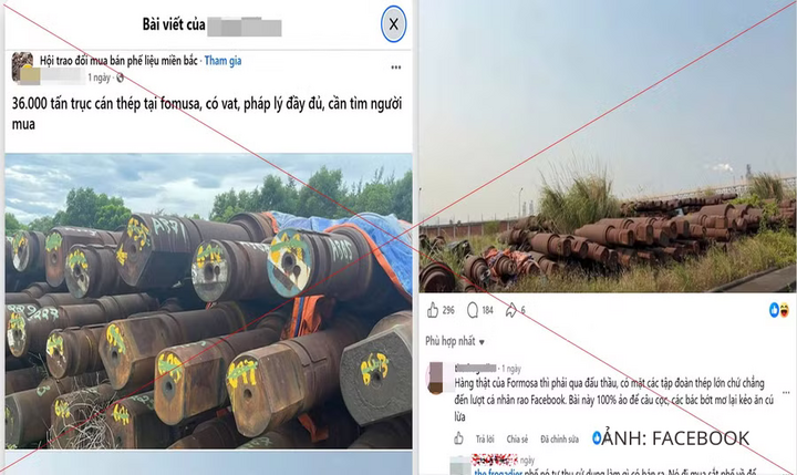 Formosa Hà Tĩnh cảnh báo tin giả rao bán 36.000 tấn thép