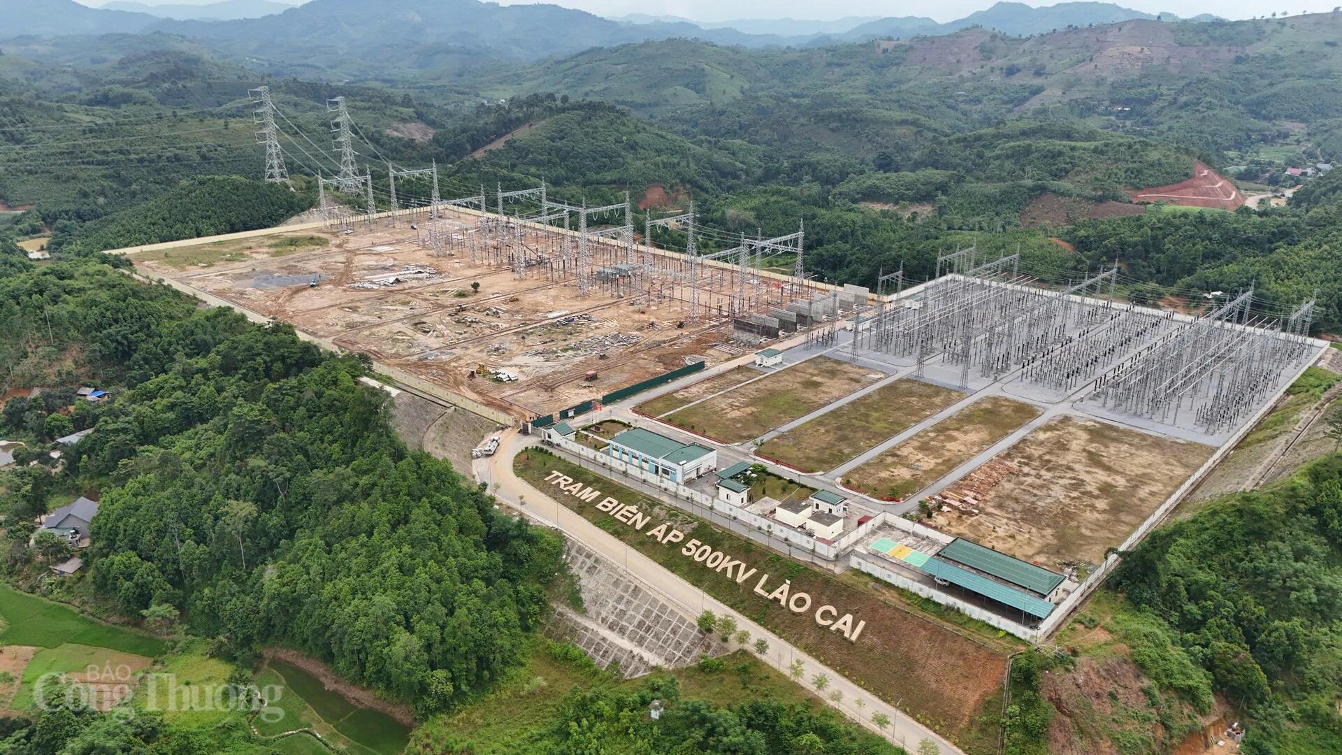 Dự án đường dây 500kV Lào Cai - Vĩnh Yên đi qua Lào Cai và Phú Thọ với điểm đầu là trạm 500kV Lào Cai, điểm cuối là trạm 500kV Vĩnh Yên. Ảnh: Thanh Tuấn
