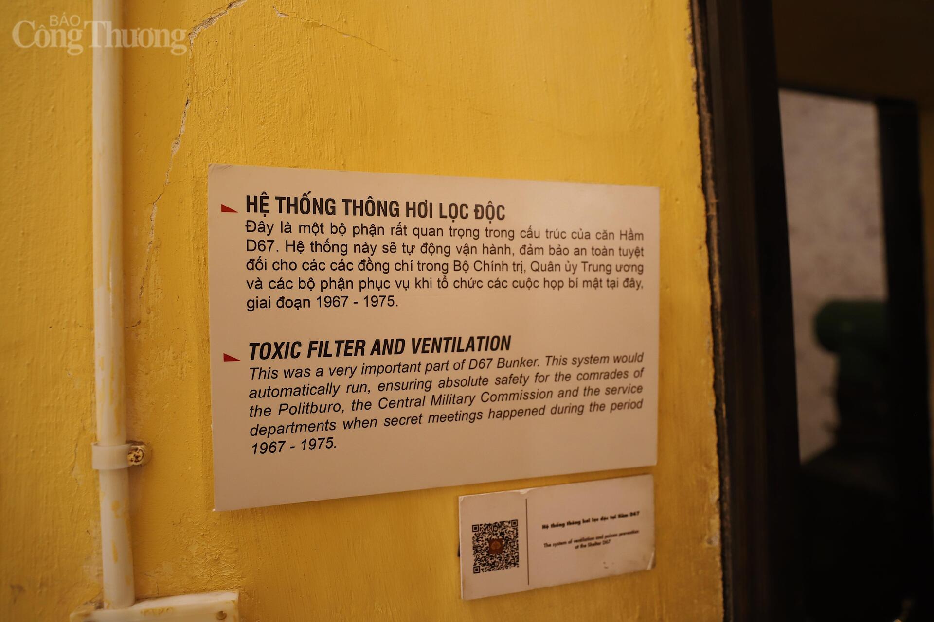 Hệ thống "Thông hơi lọc độc" trong khu vực hầm D67. Ảnh: Quỳnh Trang