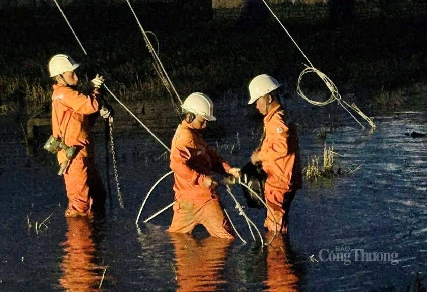 Gia Lai: Ngành điện xuyên đêm khắc phục sự cố sau bão - 5