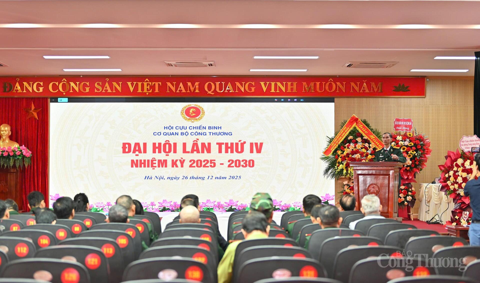 Toàn cảnh Đại hội Hội Cựu chiến binh Cơ quan Bộ Công Thương lần thứ IV, nhiệm kỳ 2025 - 2030.