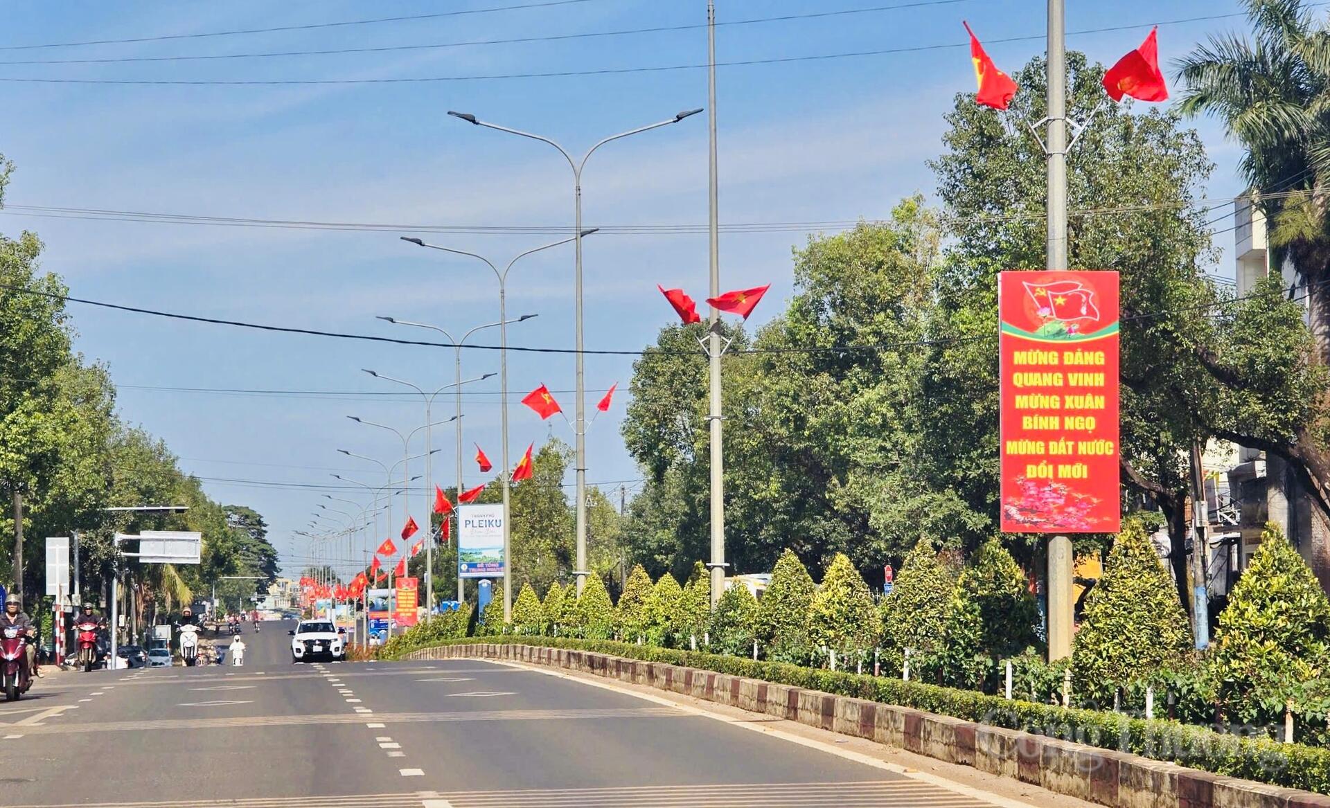 Gia Lai rực sắc cờ hoa chào mừng Đại hội lần thứ XIV của Đảng - 14