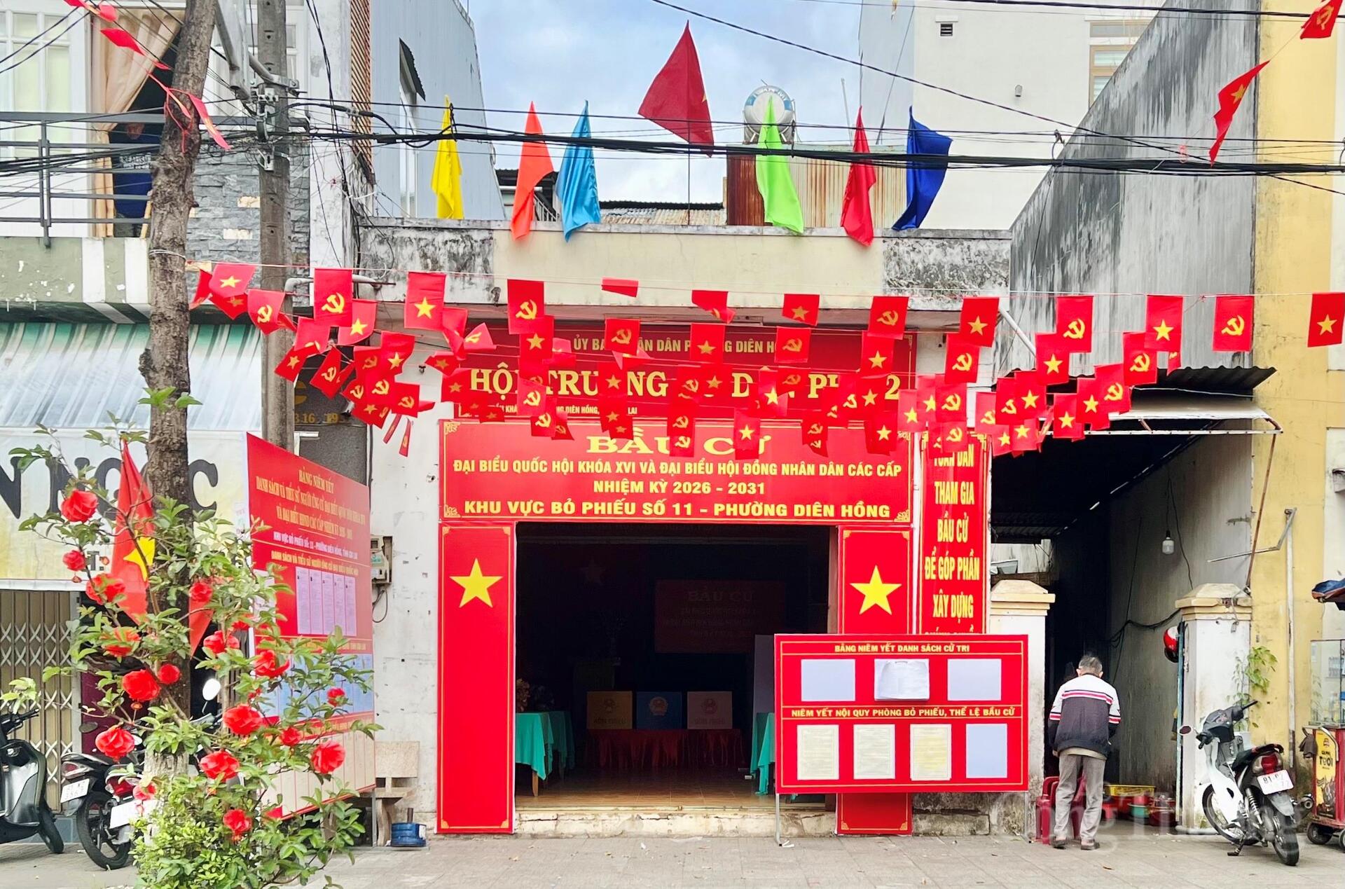 Gia Lai: Phố núi Pleiku rực sắc cờ hoa mừng ngày hội lớn - 9