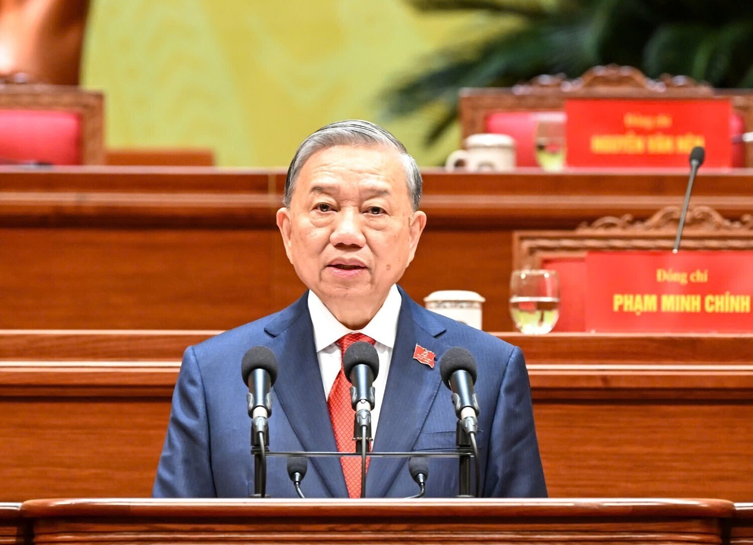 Tổng Bí thư Tô Lâm phát biểu tại Đại hội đại biểu toàn quốc lần thứ XIV của Đảng.