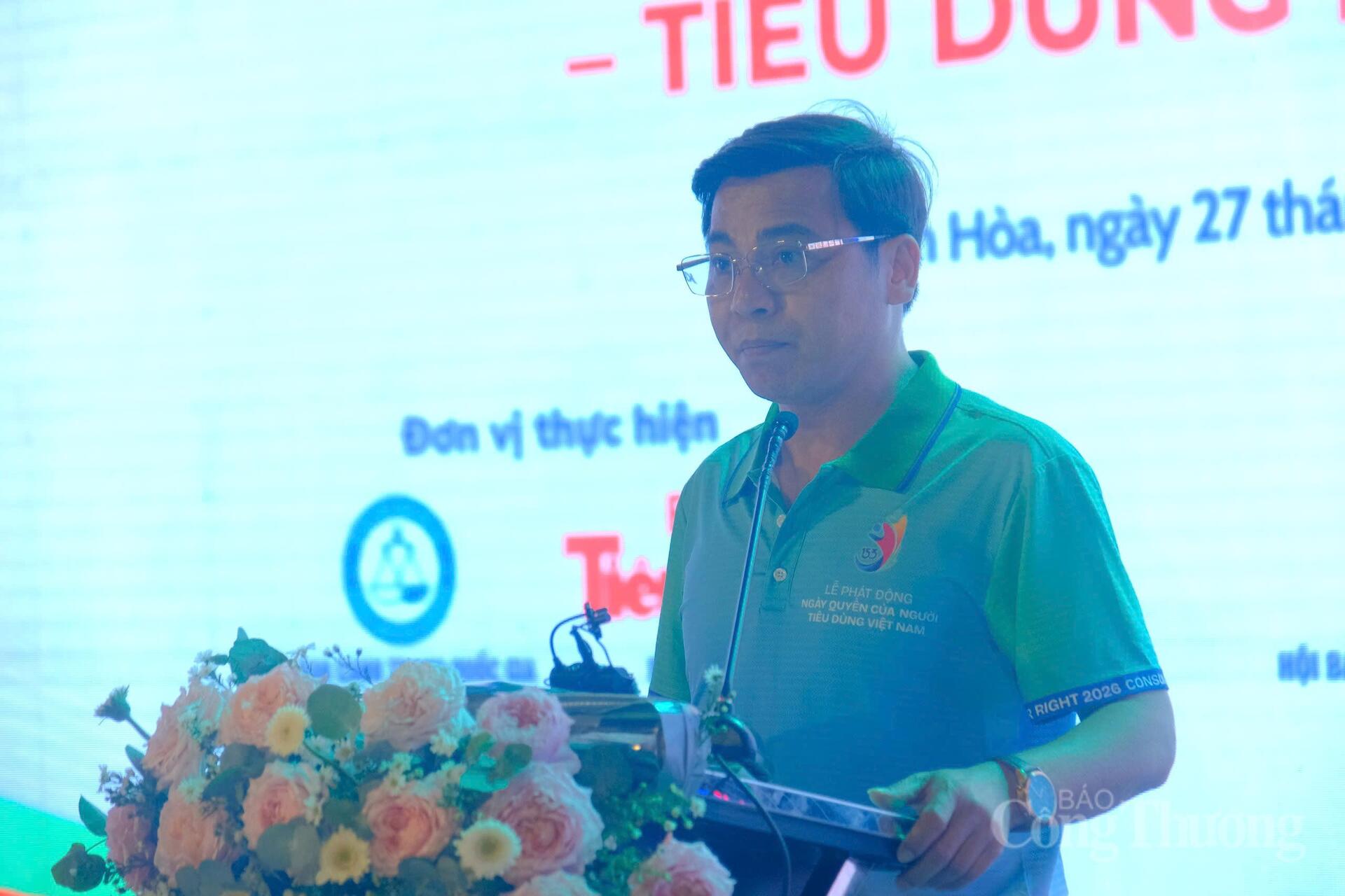 Ông Trần Quốc Sanh, Phó Giám đốc Sở Công Thương tỉnh Khánh Hòa phát biểu bế mạc chương trình. Ảnh: Lê Sơn