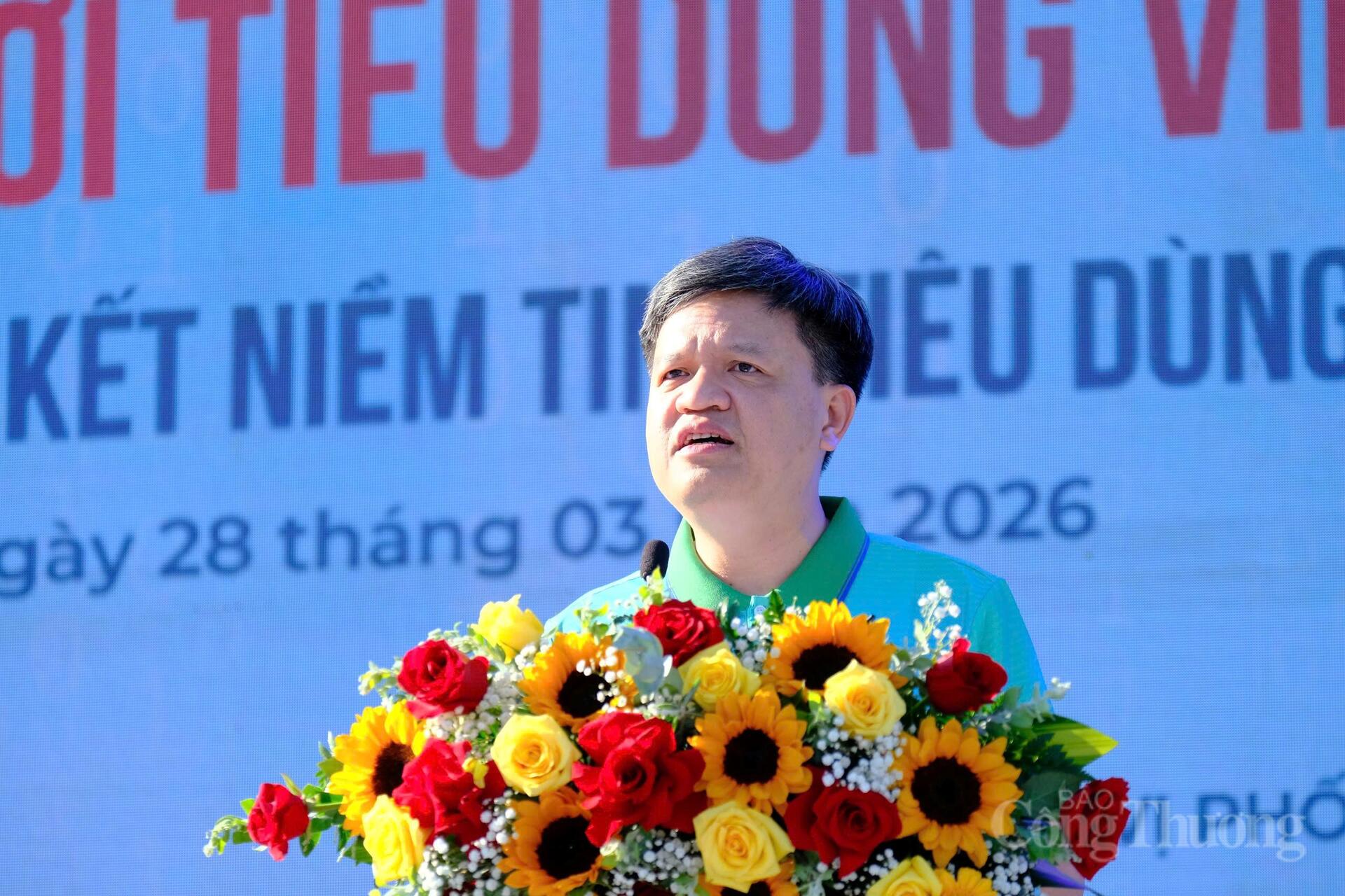 Ông Tạ Đình Thi, Phó Chủ nhiệm Ủy ban Khoa học, Công nghệ và Môi trường Quốc hội phát biểu tại lễ phát động. Ảnh: Lê Sơn