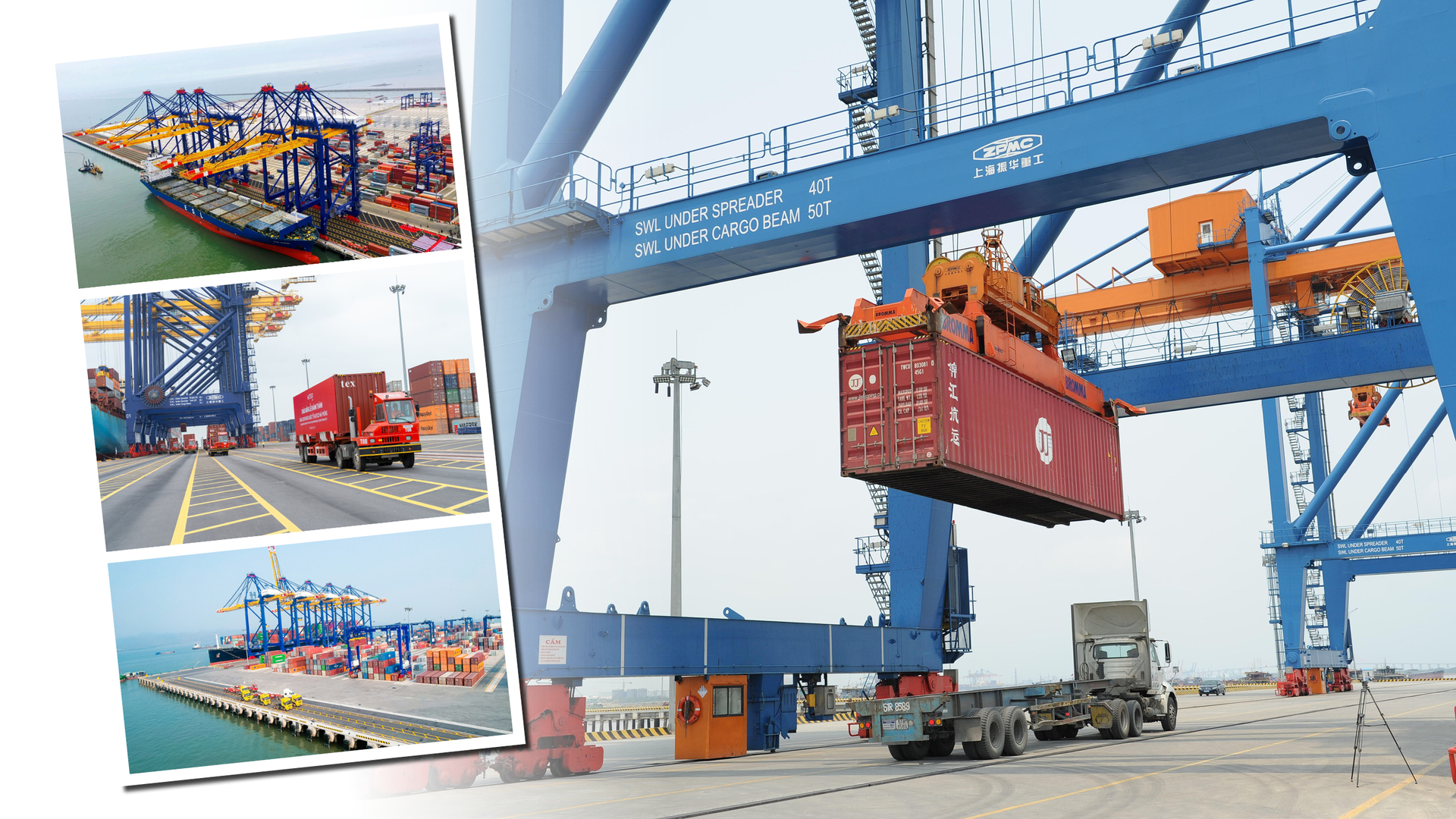 Cảng biển đóng vai trò huyết mạch của ngành vận tải.