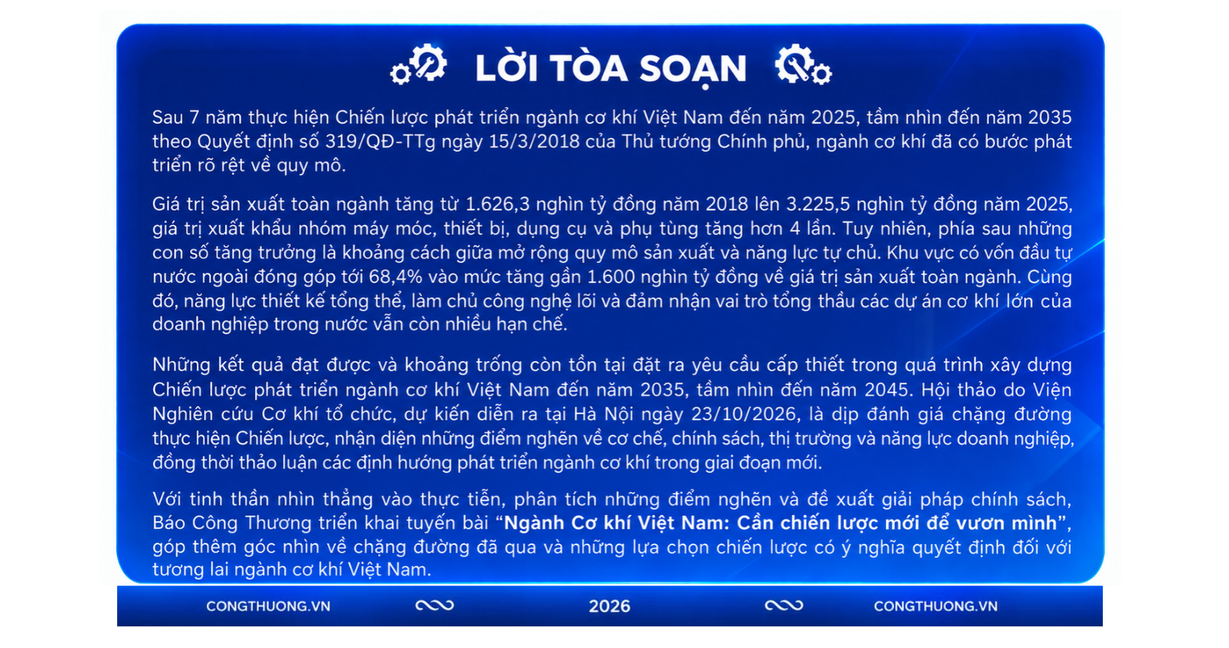 Ngành cơ khí Việt Nam: Cần chiến lược mới để vươn mình - Kỳ 1 - Cơ khí Việt Nam sau 'Chiến lược 319': Lớn về quy mô, yếu về tự chủ - 2