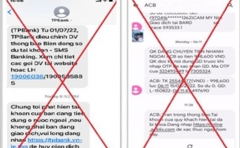 Nở rộ tin nhắn lừa đảo chiếm đoạt tài sản qua đầu số các ngân hàng