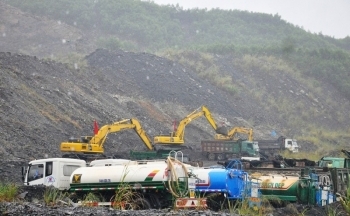 TKV tổ chức Lễ khởi động Khai thác, thu hồi đất đá thải mỏ phục vụ san lấp