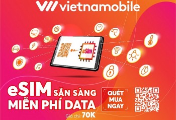 Vietnamobile ra mắt eSIM hoàn toàn miễn phí data cho người dùng