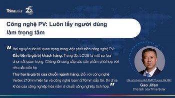 Chủ tịch Trina Solar: Công nghệ PV sẽ luôn lấy người dùng làm trọng tâm