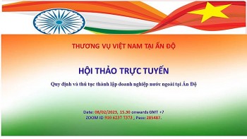 Mời tham dự Webinar về thành lập doanh nghiệp tại Ấn Độ ngày 08/2/2023