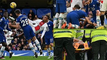 Cận cảnh pha bóng khiến Azpilicueta bất tỉnh, phải thở ô xy, vòng 24 Ngoại hạng Anh