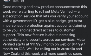 Facebook và Instagram chuẩn bị bán tick xanh với giá từ 11,9 USD/mỗi tháng