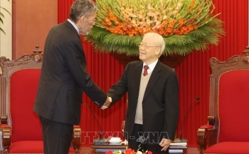 Tổng Bí thư Nguyễn Phú Trọng tiếp Đoàn đại biểu Đảng Phong trào Cánh tả Thống nhất, Cộng hòa Dominicana