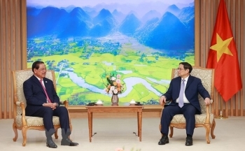 Thủ tướng Phạm Minh Chính tiếp Phó Thủ tướng Campuchia Sar Kheng