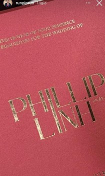 Lộ thiệp cưới của Linh Rin và Phillip Nguyễn