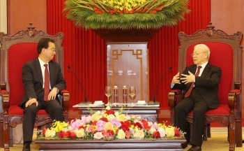 Tổng Bí thư Nguyễn Phú Trọng tiếp Bí thư Tỉnh ủy Vân Nam, Trung Quốc