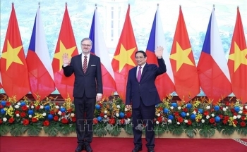 Thủ tướng Phạm Minh Chính chủ trì Lễ đón Thủ tướng Cộng hòa Séc thăm chính thức Việt Nam