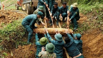 Thanh Hóa: Tiêu hủy 2 quả bom MK82-750 do người dân phát hiện