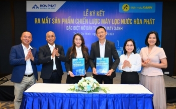 Hòa Phát và Điện máy Xanh hợp tác chiến lược phân phối máy lọc nước và các sản phẩm điện gia dụng