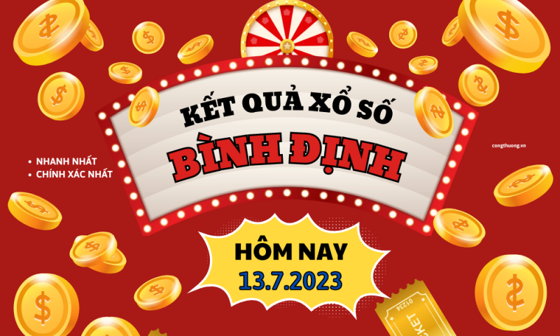 XSMT - XSBDI 13/7- Kết quả xổ số Bình Định hôm nay 13/7/2023 - KQXSMT