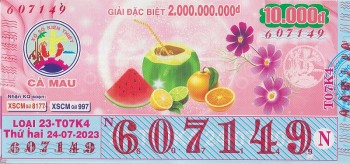 XSCM 24/7|Kết quả xổ số Cà Mau hôm nay ngày 24/7/2023|KQXSCM thứ hai ngày 24 tháng 7