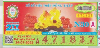 XSDT 24/7|Kết quả xổ số Đồng Tháp hôm nay ngày 24/7/2023|KQXSDT thứ hai ngày 24 tháng 7