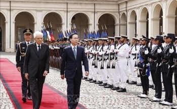 Lễ đón chính thức Chủ tịch nước Võ Văn Thưởng thăm cấp nhà nước tới Italy