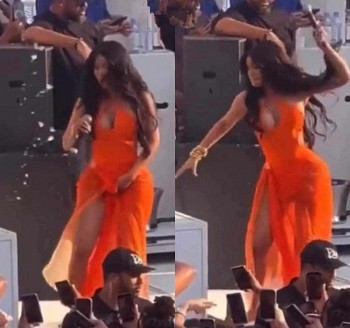 Rapper Cardi B ném micro vào khán giả gây sốt mạng xã hội