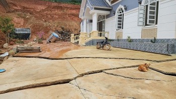 Lâm Đồng: Cận cảnh sụt lún đất nghiêm trọng tại dự án hồ chứa nước Đông Thanh