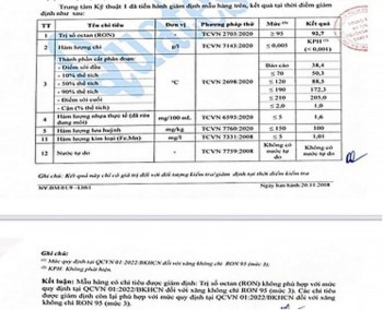 Bắc Kạn: Niêm phong một bể chứa xăng RON 95-III của doanh nghiệp bán lẻ