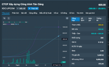 Một cổ phiếu giảm tới 400.000 đồng trong phiên giao dịch sáng 10-8
