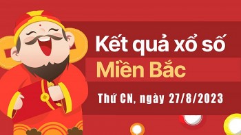 Kết quả Xổ số miền Bắc ngày 27/8/2023, KQXSMB ngày 27 tháng 8, XSMB 27/8, xổ số miền Bắc hôm nay