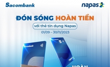 Hoàn ngay 200.000 đồng khi mở và chi tiêu thanh toán bằng thẻ tín dụng nội địa Napas Sacombank