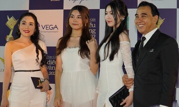 Gia đình nghệ sĩ Quyền Linh cùng dàn sao Việt hội ngộ tại Cánh diều Vàng 2023