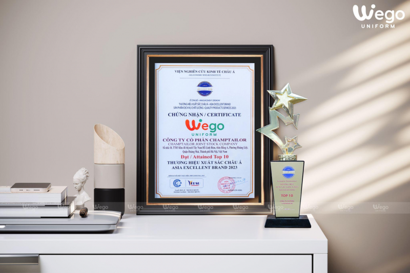 Đồng phục Wego vinh dự nhận giải thưởng Top 10 Thương hiệu xuất sắc châu Á 2023